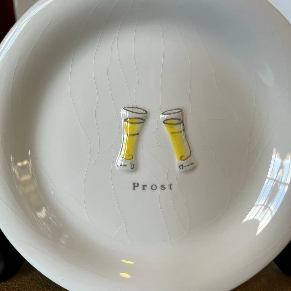 Williams Sonoma Marketplace Cheers Series Appetizer Plates Set of Six